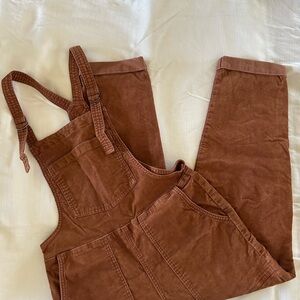 Aerie Women's Tan Corduroy Overalls